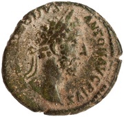 As - Commodus P M TR P VIIII IMP VI COS IIII P P S C; Roma and Victory obverse image