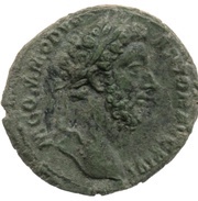 As - Commodus TR P VIIII IMP VI COS IIII P P S C; Minerva obverse image