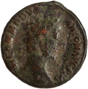 As - Commodus TR P VIIII IMP VI COS IIII P P S C; Salus obverse image