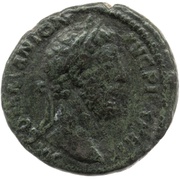 As - Commodus PRIMI DECENN P M TR P X IMP VII COS IIII P P S C obverse image