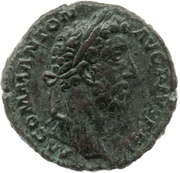 As - Commodus PRIMI DECENN P M TR P X IMP VII COS IIII P P S C obverse image