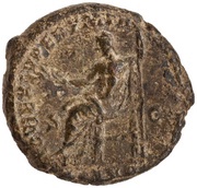 As - Commodus IOVI EXSVPER P M TR P XI IMP VIII COS V P P S C; Jupiter, Rome, 186 reverse image