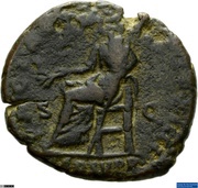 As - Commodus PACI AETER P M TR P XIIII COS V P P S C; Pax, Rome, 188-189 reverse image