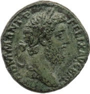 As - Commodus PIET SENAT P M TR P XIIII COS V P P S C obverse image