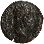 As - Septimius Severus APOLLINI AVGVSTO S C; Apollo obverse image