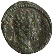 As - Septimius Severus P M TR P IIII COS II P P S C; Jupiter and Victory obverse image