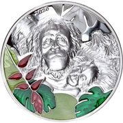 1000 Francs Chimpanzee, Cameroon, 2020 reverse image