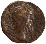 As - Septimius Severus VICTORIAE AVGG S C; Victory obverse image