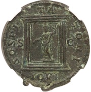 As - Caracalla IOVI SOSPITATORI S C; Jupiter, Rome, 202-210 reverse image