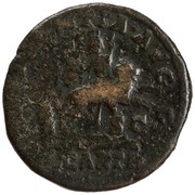 As - Caracalla INDVLGENTIA AVGG IN CARTH S C; Dea Caelestis, Rome, 203 reverse image