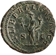 As - Caracalla LIBERALITAS AVG IIII S C; Liberalitas, Rome, 203 reverse image