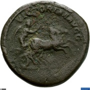 As - Geta VICTORIAE AVGG S C; Victory, Rome, 203-208 reverse image