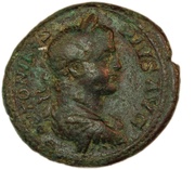As - Caracalla PONTIF TR P VIIII COS II S C obverse image