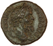 As - Septimius Severus P M TR P XV COS III P P S C obverse image