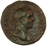 As - Caracalla PONTIF TR P X COS II S C obverse image