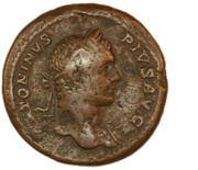 As - Caracalla PONTIF TR P X COS II S C obverse image