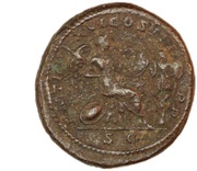 As - Septimius Severus P M TR P XVI COS III P P S C; Victory, Rome, 208 reverse image