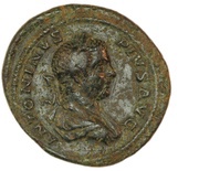 As - Caracalla PONTIF TR P XI COS III S C obverse image