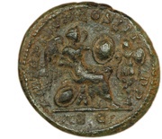 As - Septimius Severus P M TR P XVII COS III P P S C; Victory, Rome, 209 reverse image