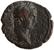 As - Caracalla PONTIF TR P XII COS III S C; Victory obverse image