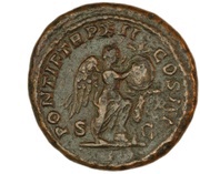 As - Caracalla PONTIF TR P XII COS III S C; Victory, Rome, 209 reverse image