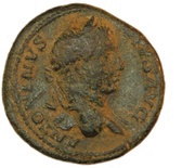 As - Caracalla PROF AVGG PONTIF TR P XII COS III S C obverse image