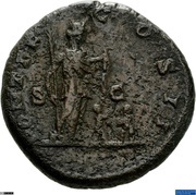 As - Geta PONTIF COS II S C, Rome, 209 reverse image