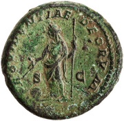 As - Caracalla PROVIDENTIAE DEORVM S C; Providentia, Rome, 210-213 reverse image