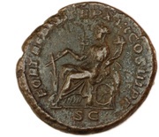 As - Septimius Severus FORT RED P M TR P XIX COS III P P S C; Fortuna, Rome, 211 reverse image