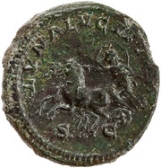 As - Julia Domna LVNA LVCIFERA S C; Diana, Rome, 211-217 reverse image