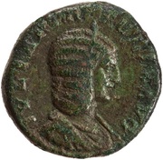 As - Julia Domna VENVS GENETRIX S C; Venus obverse image