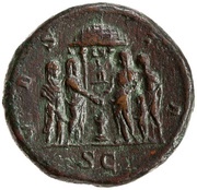 As - Julia Domna VESTA S C; Vesta, Rome, 211-217 reverse image