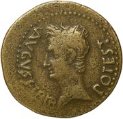 Dupondius - Augustus P CARISIVS LEG AVGVSTI obverse image