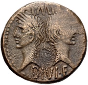 As - Augustus and Agrippa COL NIM obverse image