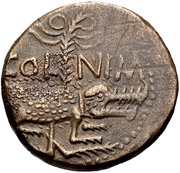 As - Augustus and Agrippa COL NIM, Rome, 20 BC - 10 BC reverse image