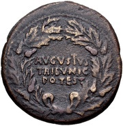 Dupondius T CRISPINVS SVLPICIANVS IIIVIR A A A F FS C obverse image