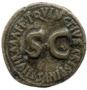 Dupondius T QVINCTIVS CRISPINVS IIIVIR A A A F F S C, Rome, 18 BC reverse image