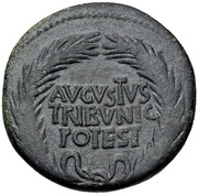 Dupondius P LICINIVS STOLO IIIVIR A A A F FS C obverse image