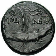 Dupondius - Augustus and Agrippa COL NEM, Rome, 15 BC - 13 BC reverse image