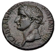 Dupondius - Tiberius MODERATIONI S C obverse image