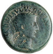 Dupondius - Tiberius PONT MAXIM COS III IMP VII TR POT XXI obverse image