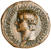 Dupondius - Tiberius PONTIF MAXIM TRIBVN POTEST XXIIII obverse image