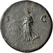 Dupondius - Augustus S C; Victoria, Rome, 22-23 reverse image
