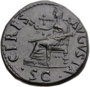 Dupondius - Claudius CERES AVGVSTA S C; Ceres, Rome, 41-50 reverse image