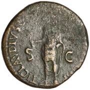 Dupondius - Antonia Minor TI CLAVDIVS CAESAR AVG P M TR P IMP P P S C, Rome, 50-54 reverse image