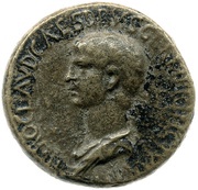 Dupondius - Nero SACERD COOPT IN OMN CONL SVPRA NVM EX S C obverse image