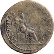 Dupondius - Nero SECVRITAS AVGVSTI; Securitas, Rome, 62-68 reverse image