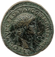 Dupondius - Nero VICTORIA AVGVSTI; Victory obverse image