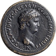 Dupondius - Nero VICTORIA AVGVSTI; Victory obverse image