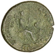 Dupondius - Nero SECVRITAS AVGVSTI S C II; Securitas, Rome, 62-68 reverse image